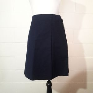 Lauren Ralph Lauren Navy Pleated A-Line Mini Skirt
